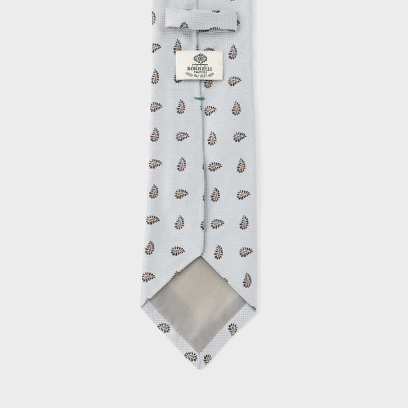 LUIGI  BORRELLI LUIGI BORRELLI＜ルイジボレッリ＞ ペイズリー柄タイ LIGHT BLUE