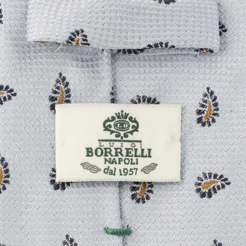 LUIGI  BORRELLI LUIGI BORRELLI＜ルイジボレッリ＞ ペイズリー柄タイ LIGHT BLUE