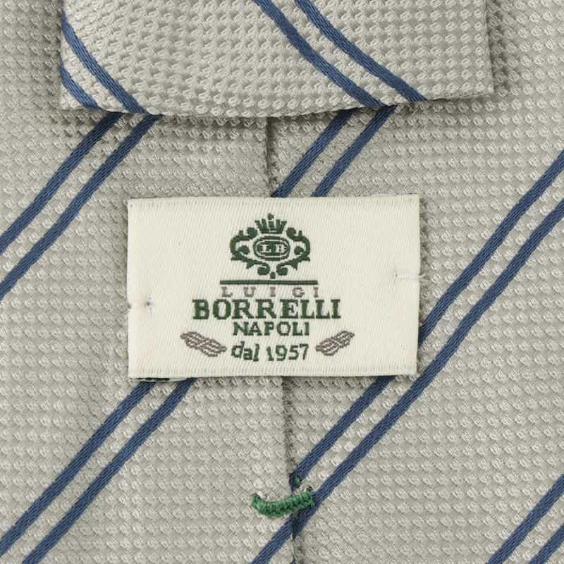 LUIGI  BORRELLI LUIGI BORRELLI＜ルイジボレッリ＞ ストライプ柄タイ GRAY