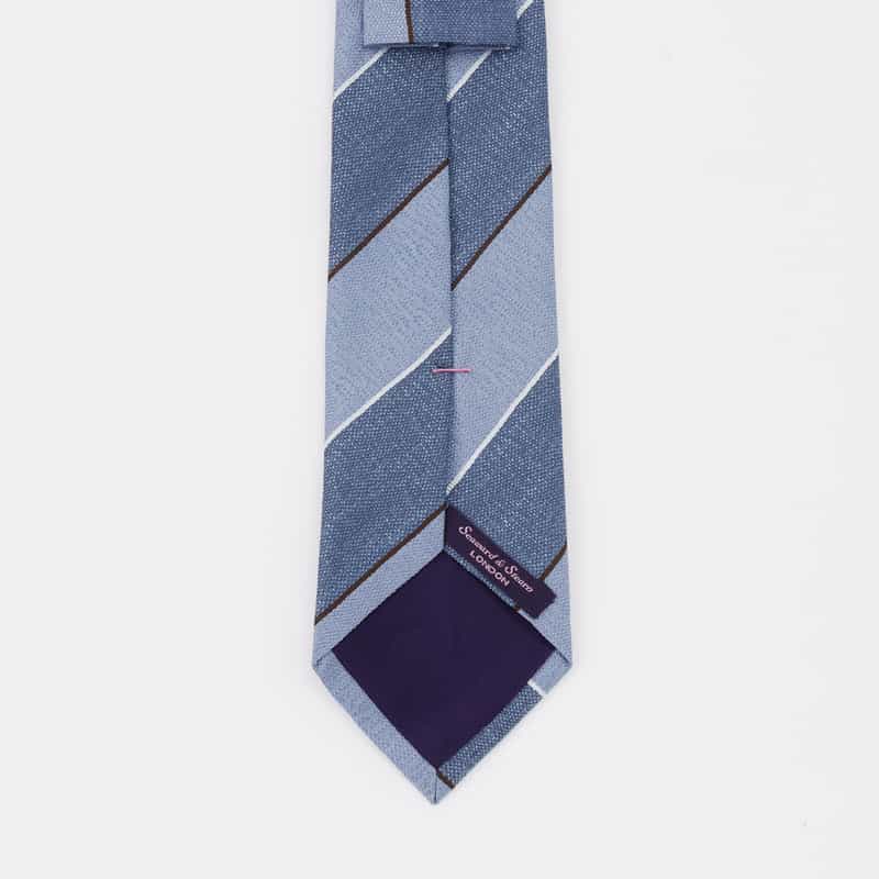 SEAWARD＆STEARN SEAWARD＆STEARN＜シーワード＆スターン＞ ストライプ柄タイ BLUE