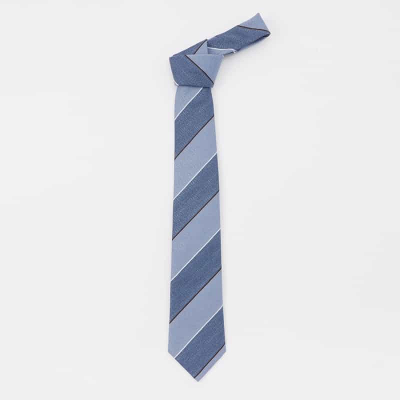 SEAWARD＆STEARN SEAWARD＆STEARN＜シーワード＆スターン＞ ストライプ柄タイ BLUE