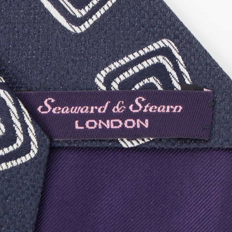 SEAWARD＆STEARN SEAWARD＆STEARN＜シーワード＆スターン＞ スクエア柄タイ NAVY