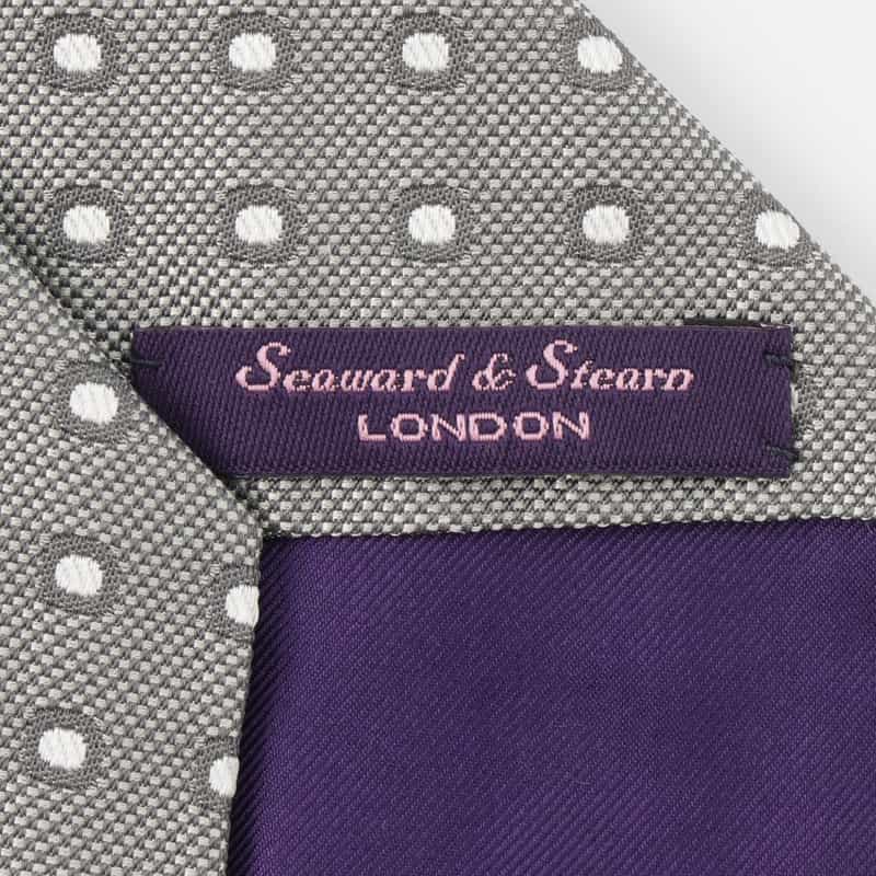 SEAWARD＆STEARN SEAWARD＆STEARN＜シーワード＆スターン＞ ドット柄タイ GRAY