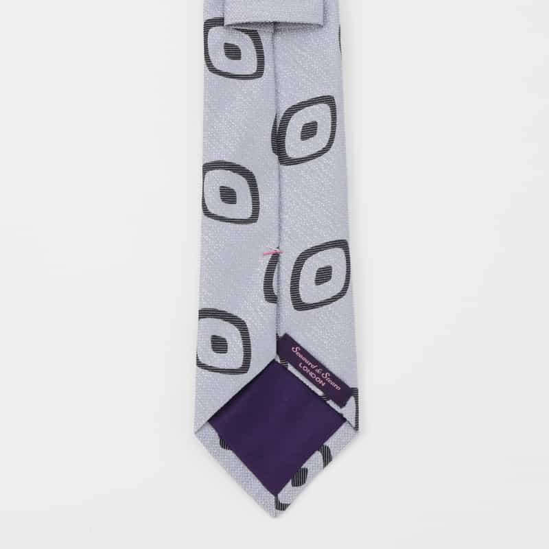 SEAWARD＆STEARN SEAWARD＆STEARN＜シーワード＆スターン＞ スクエア柄タイ WHITE