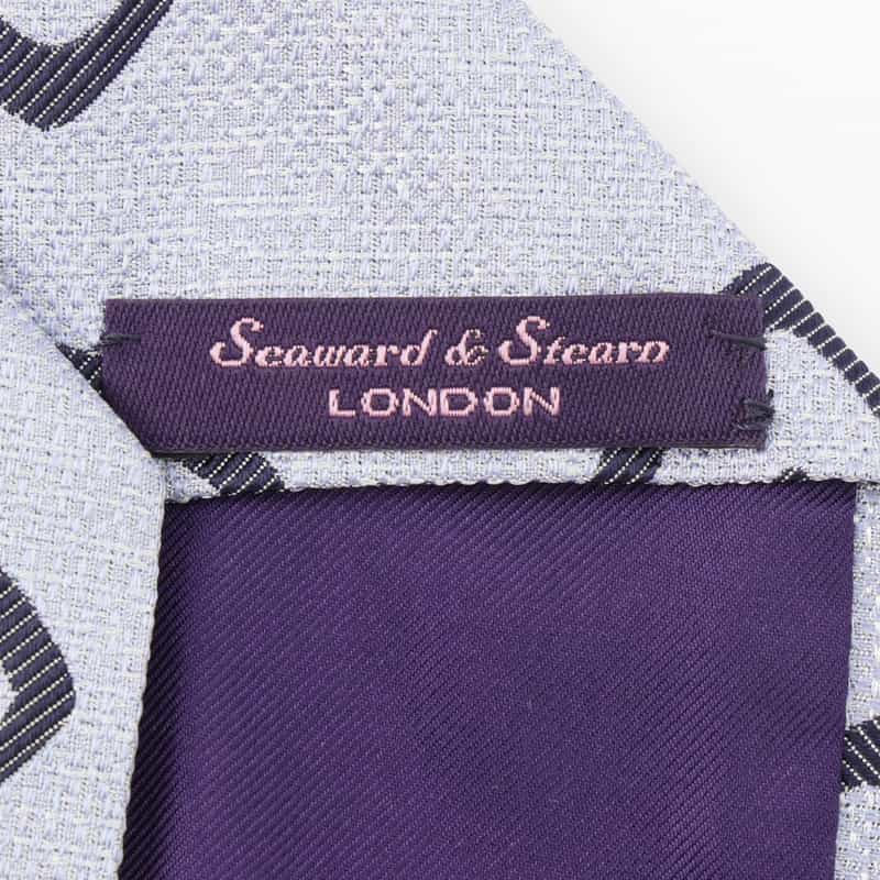 SEAWARD＆STEARN SEAWARD＆STEARN＜シーワード＆スターン＞ スクエア柄タイ WHITE