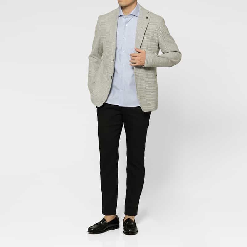 BRERAS BRERAS＜ブラレス＞ 千鳥柄テーラードジャケット"VENEZIA" GRAY