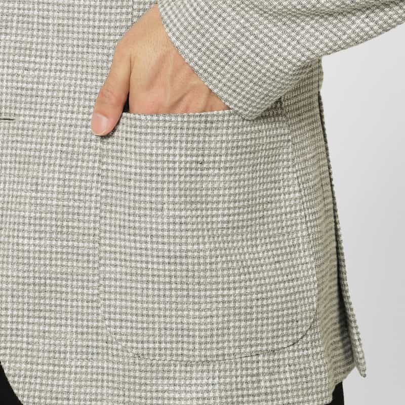 BRERAS BRERAS＜ブラレス＞ 千鳥柄テーラードジャケット"VENEZIA" GRAY