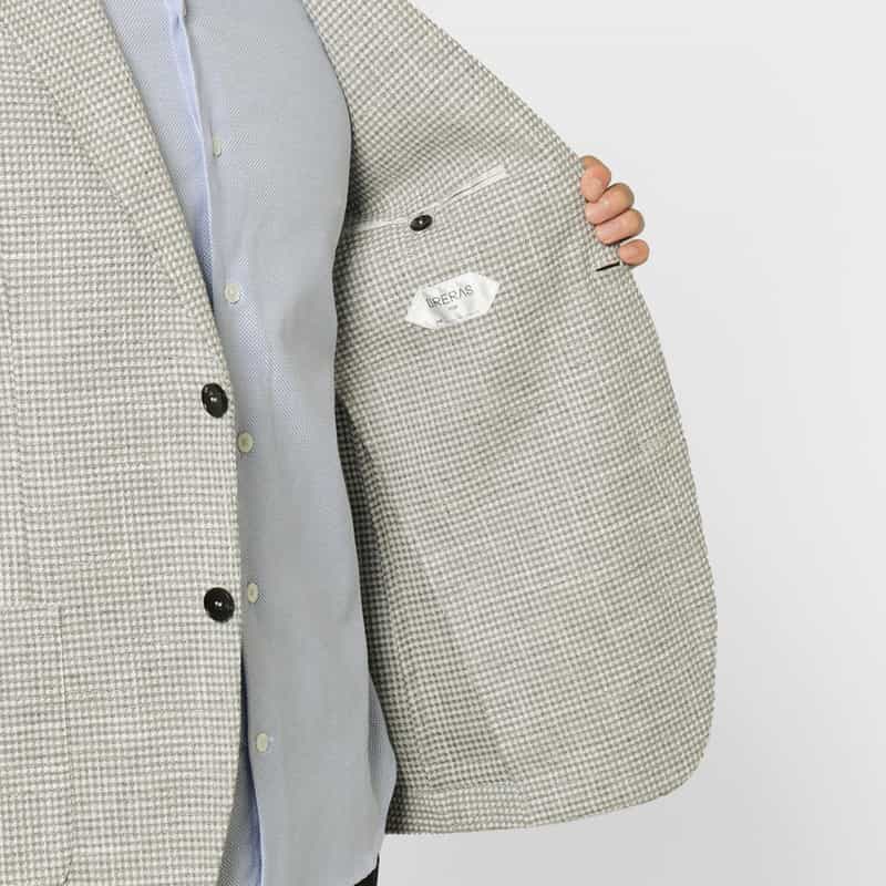 BRERAS BRERAS＜ブラレス＞ 千鳥柄テーラードジャケット"VENEZIA" GRAY