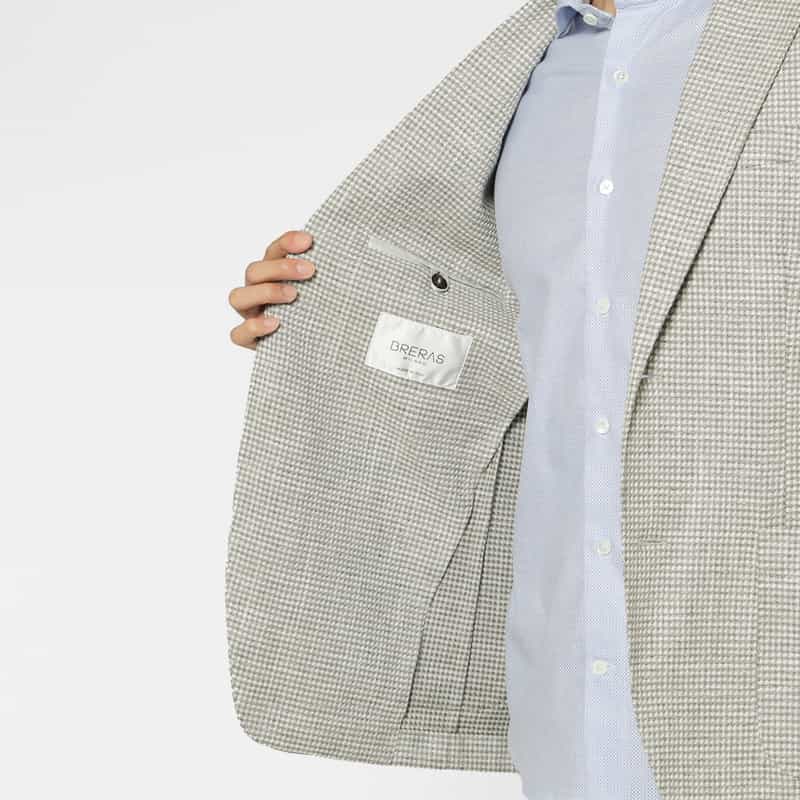 BRERAS BRERAS＜ブラレス＞ 千鳥柄テーラードジャケット"VENEZIA" GRAY