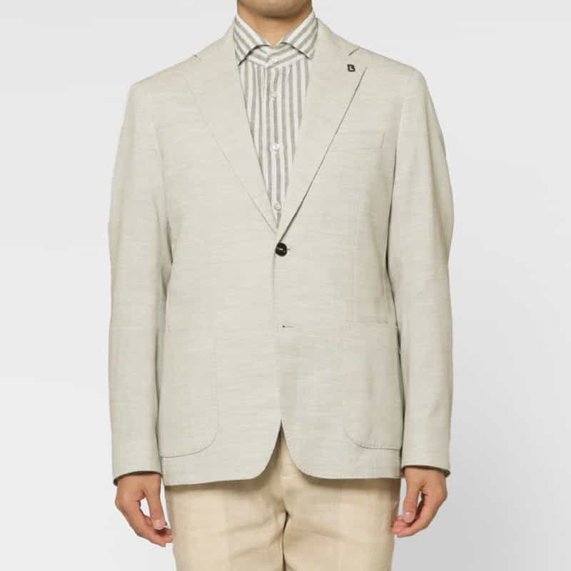 BRERAS BRERAS＜ブラレス＞ ヘリンボーン柄テーラードジャケット"VENEZIA" IVORY