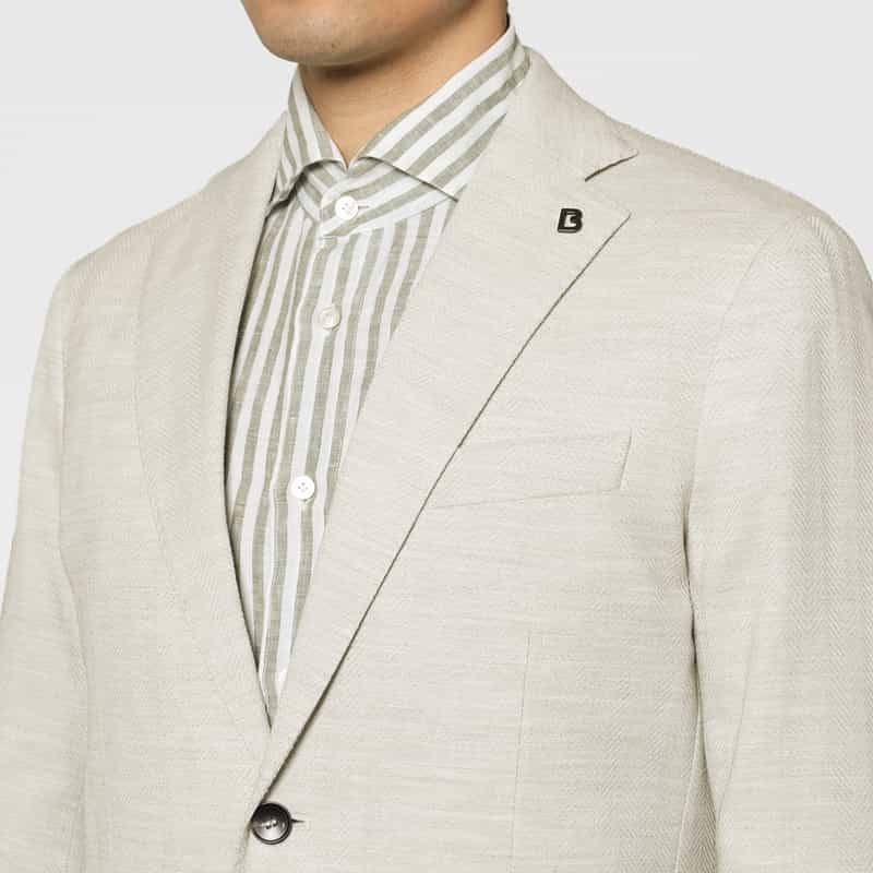 BRERAS BRERAS＜ブラレス＞ ヘリンボーン柄テーラードジャケット"VENEZIA" IVORY