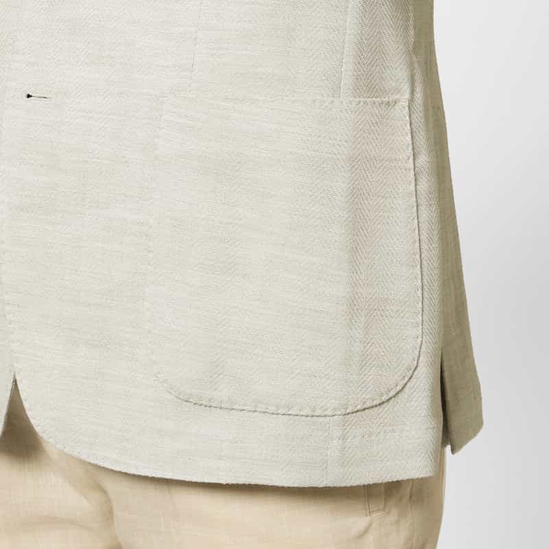 BRERAS BRERAS＜ブラレス＞ ヘリンボーン柄テーラードジャケット"VENEZIA" IVORY