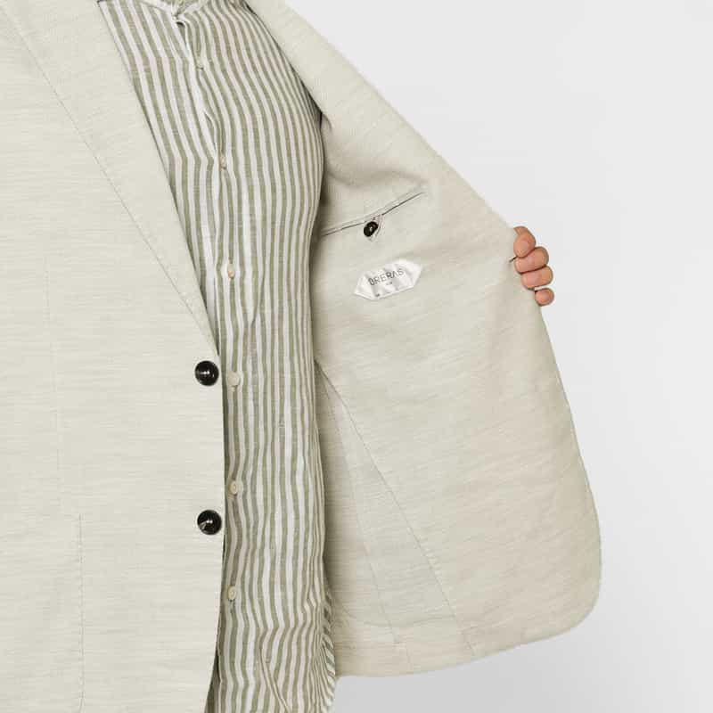 BRERAS BRERAS＜ブラレス＞ ヘリンボーン柄テーラードジャケット"VENEZIA" IVORY