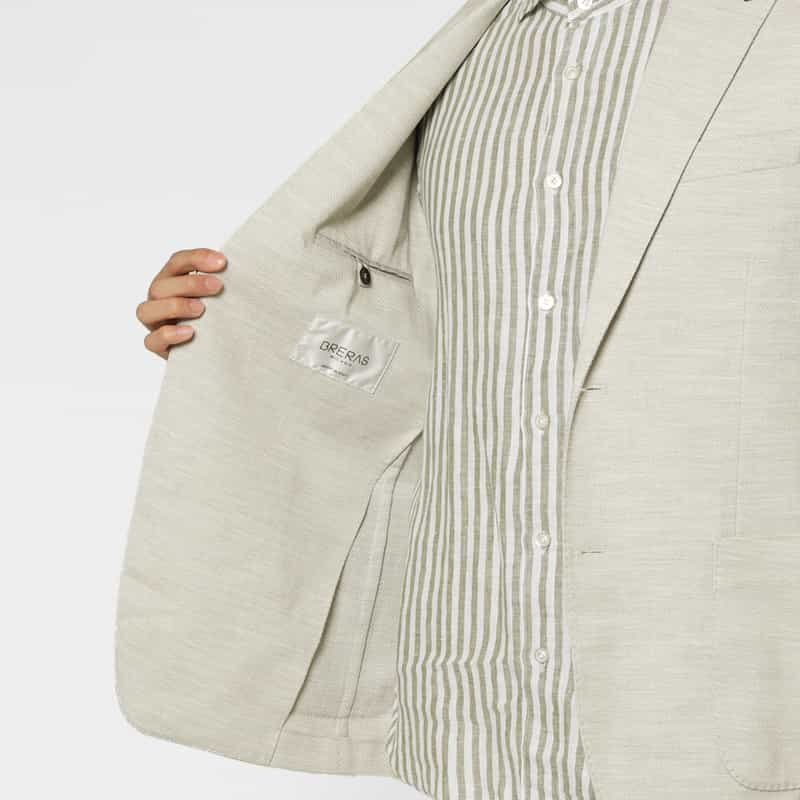 BRERAS BRERAS＜ブラレス＞ ヘリンボーン柄テーラードジャケット"VENEZIA" IVORY