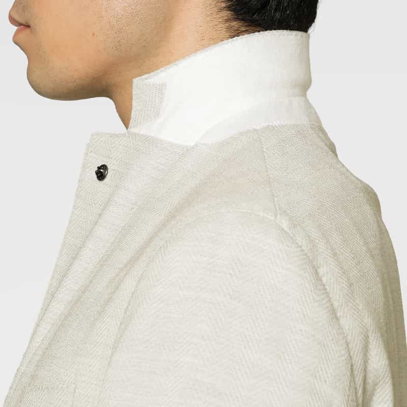 BRERAS BRERAS＜ブラレス＞ ヘリンボーン柄テーラードジャケット"VENEZIA" IVORY