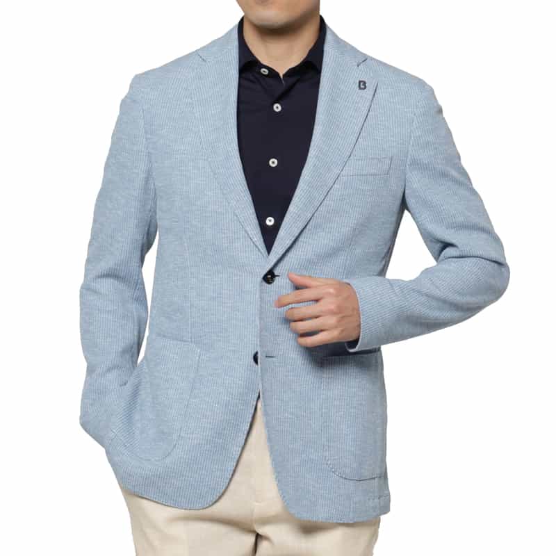 BRERAS BRERAS＜ブラレス＞ テーラードジャケット"VENEZIA" LIGHT BLUE