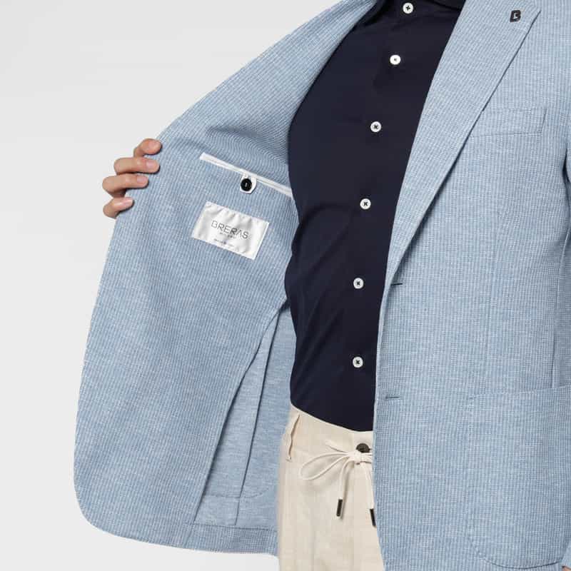 BRERAS BRERAS＜ブラレス＞ テーラードジャケット"VENEZIA" LIGHT BLUE