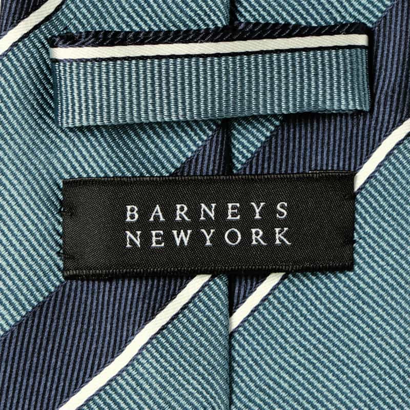 BARNEYS NEW YORK レジメンタル柄タイ BLUE