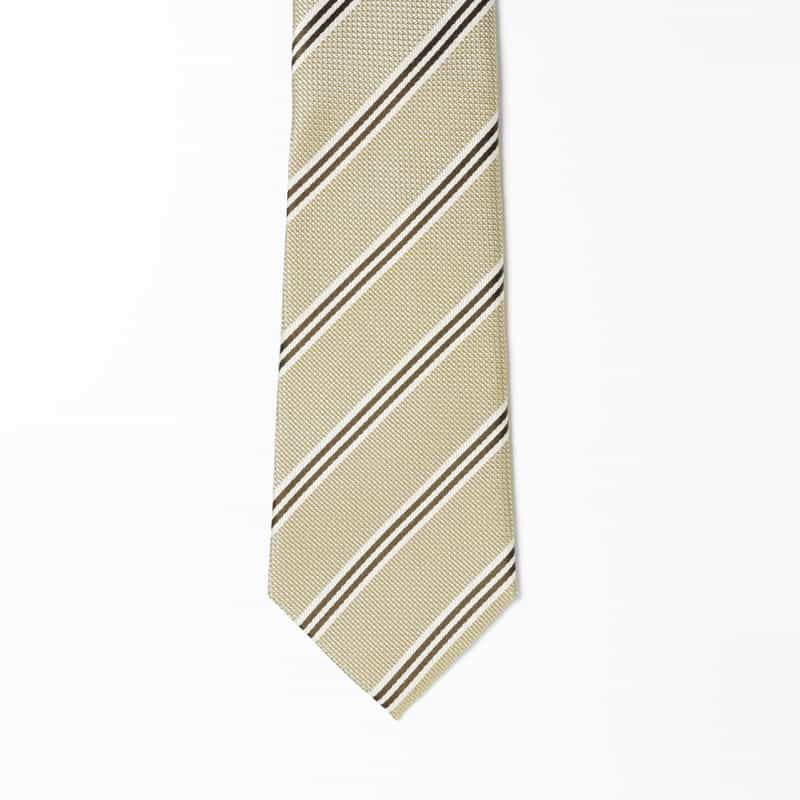 BARNEYS NEW YORK ストライプ柄タイ BEIGE