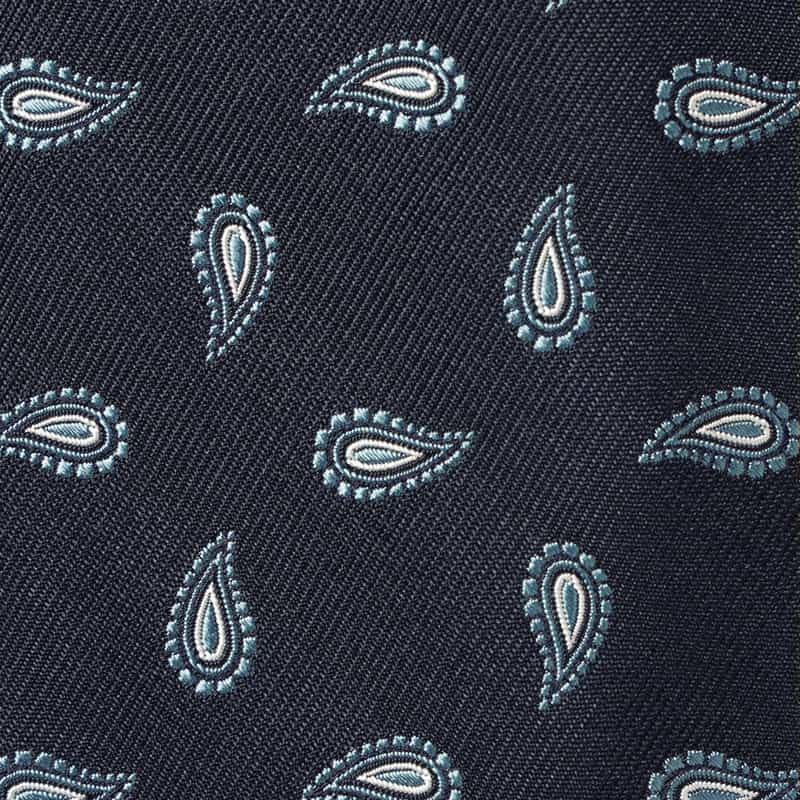 BARNEYS NEW YORK ペイズリー柄タイ NAVY