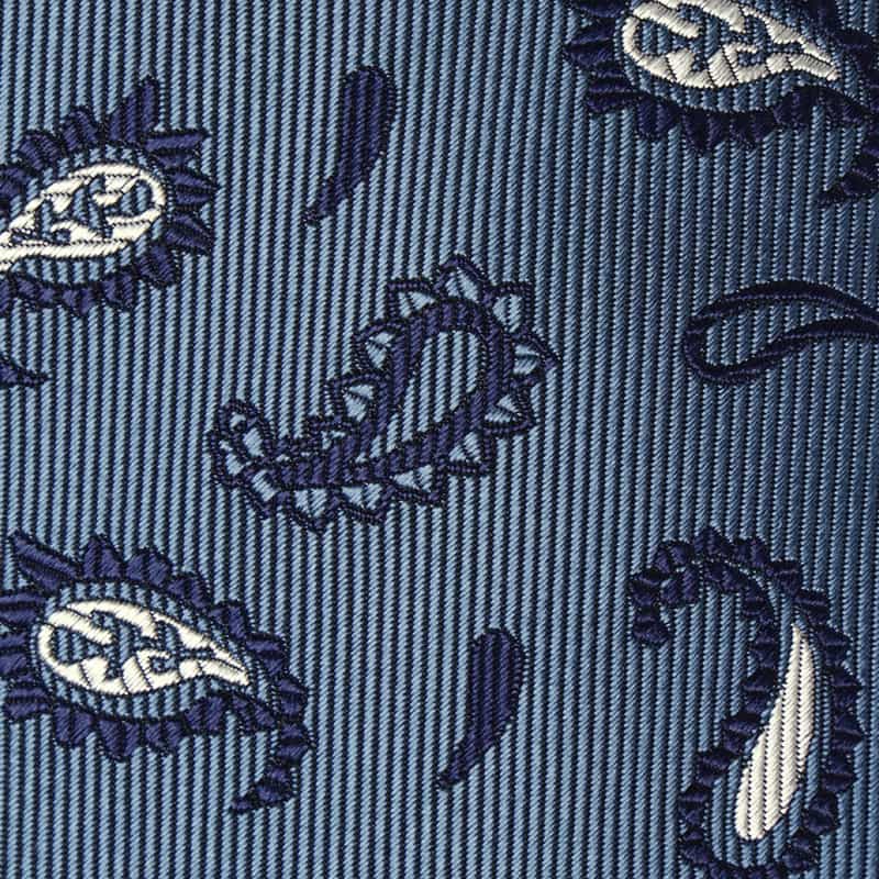 BARNEYS NEW YORK ペイズリー柄タイ BLUE