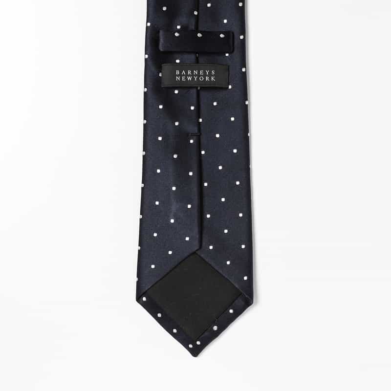 BARNEYS NEW YORK ドット柄タイ NAVY