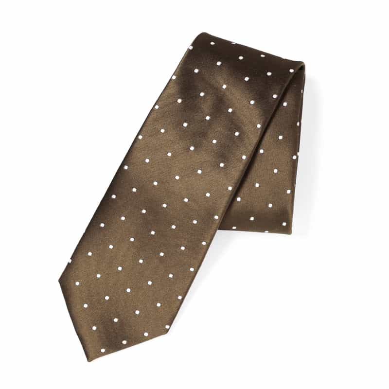 BARNEYS NEW YORK ドット柄タイ BROWN