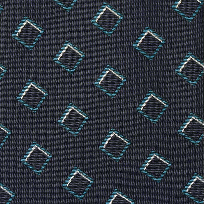 BARNEYS NEW YORK スクエア柄タイ NAVY