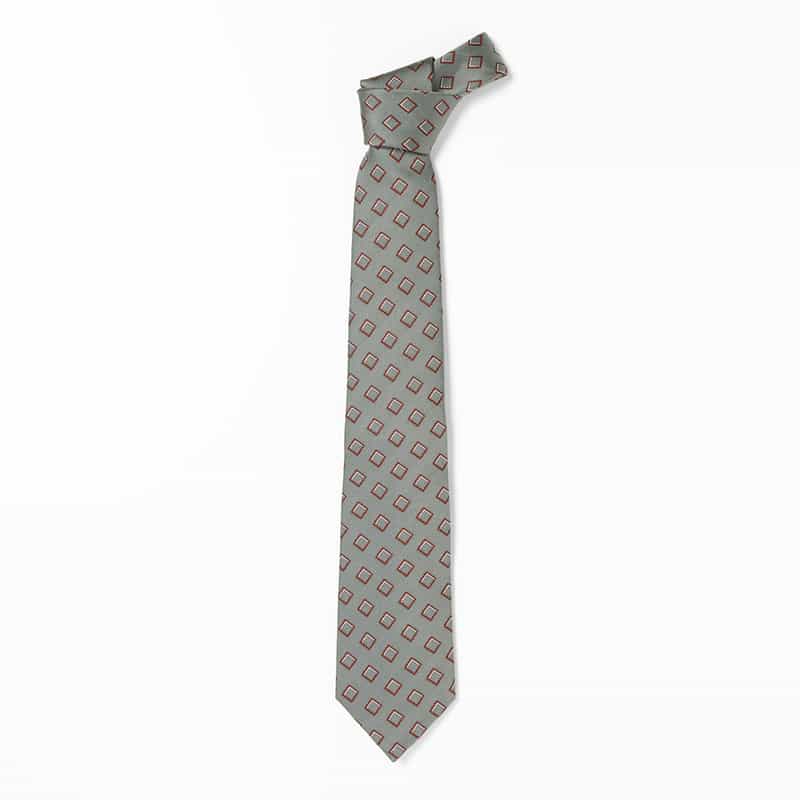 BARNEYS NEW YORK スクエア柄タイ GRAY