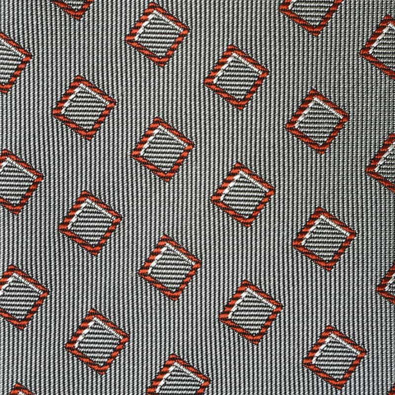 BARNEYS NEW YORK スクエア柄タイ GRAY