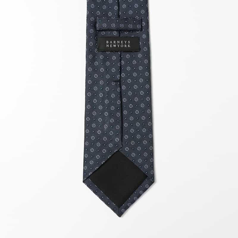 BARNEYS NEW YORK 小紋柄タイ GRAY