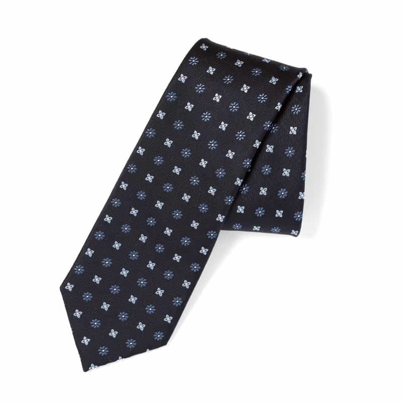 BARNEYS NEW YORK 小紋柄タイ NAVY