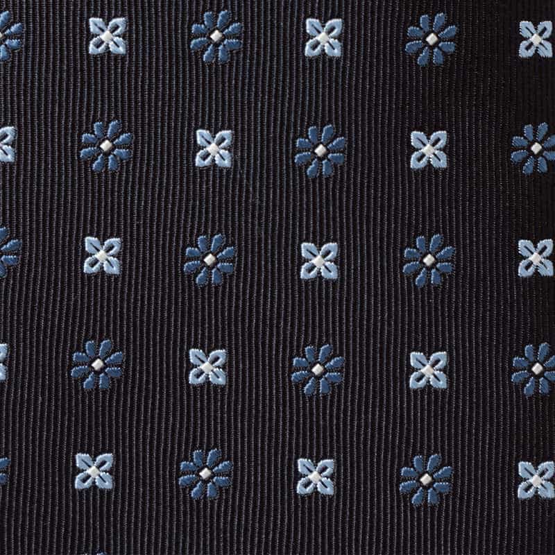 BARNEYS NEW YORK 小紋柄タイ NAVY