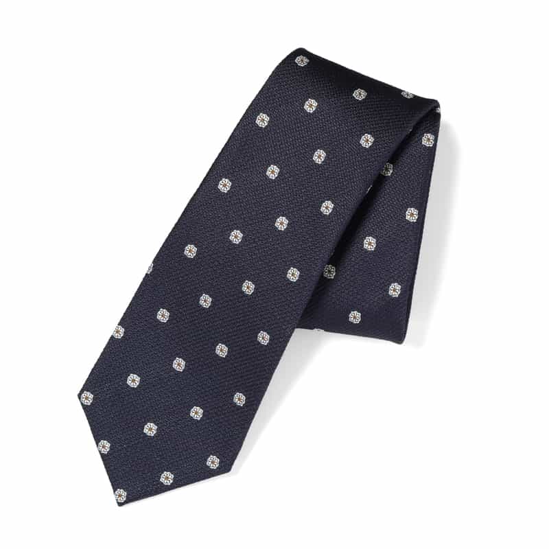 BARNEYS NEW YORK 小紋柄タイ NAVY