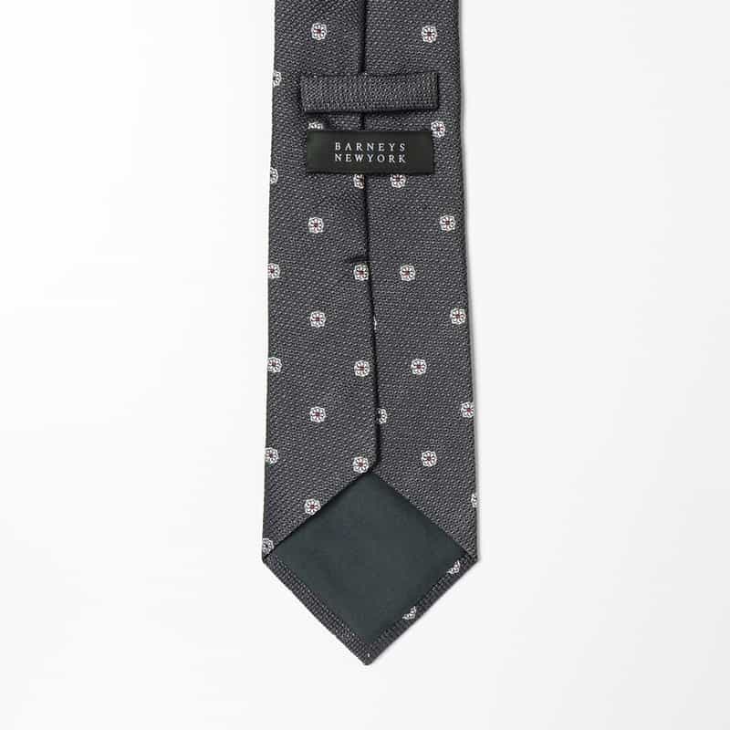 BARNEYS NEW YORK 小紋柄タイ GRAY