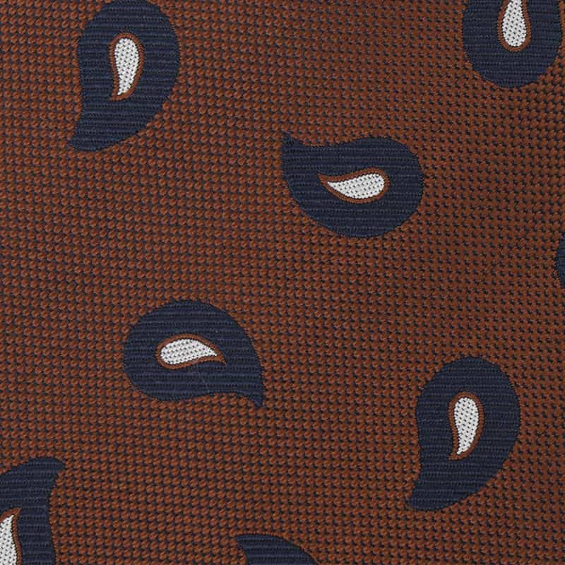 BARNEYS NEW YORK ペイズリー柄タイ ORANGE