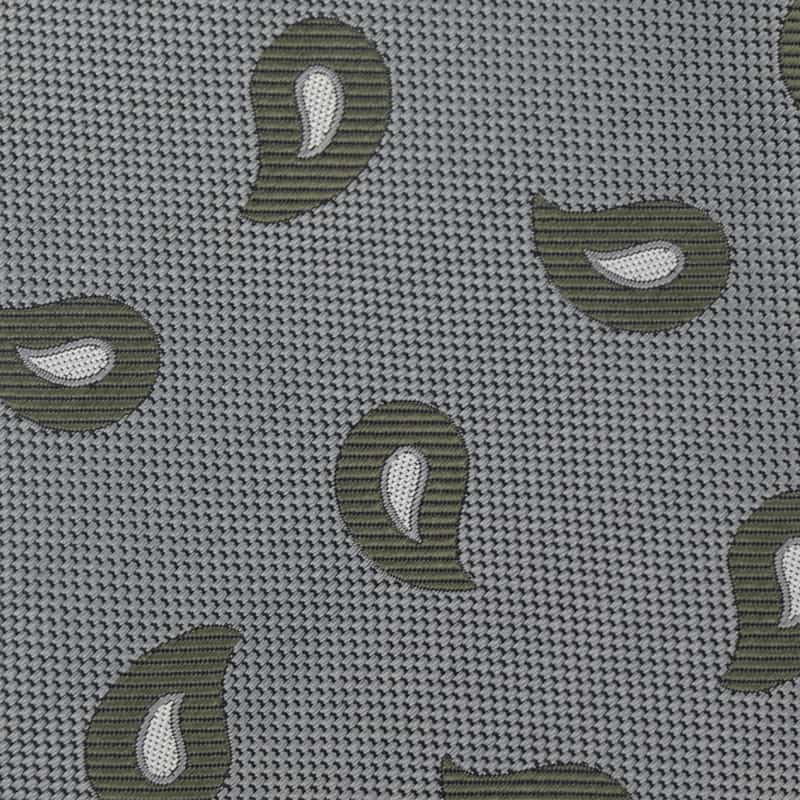 BARNEYS NEW YORK ペイズリー柄タイ GRAY