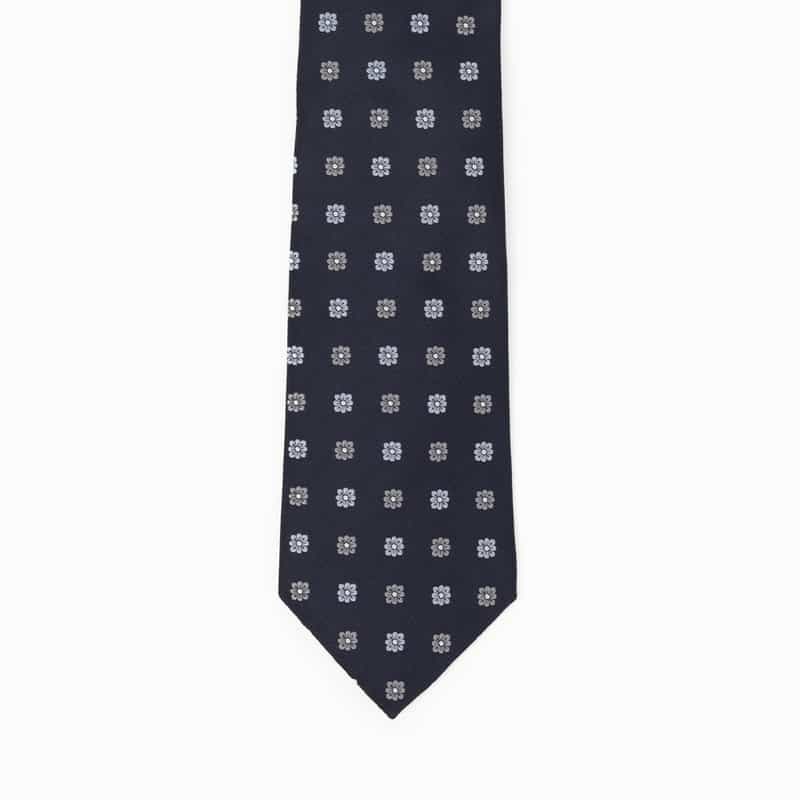 BARNEYS NEW YORK フラワー柄タイ NAVY