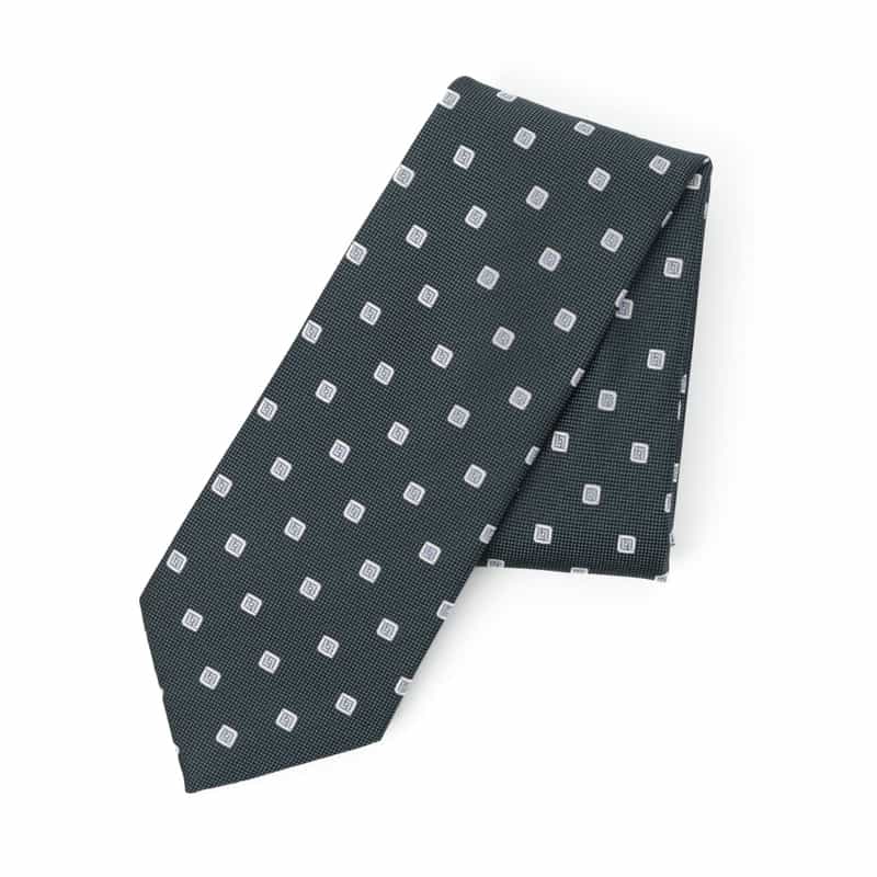 BARNEYS NEW YORK スクエア柄タイ BLUE