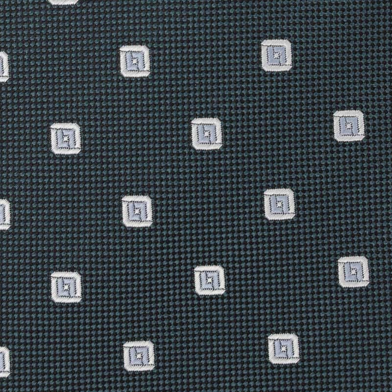 BARNEYS NEW YORK スクエア柄タイ BLUE