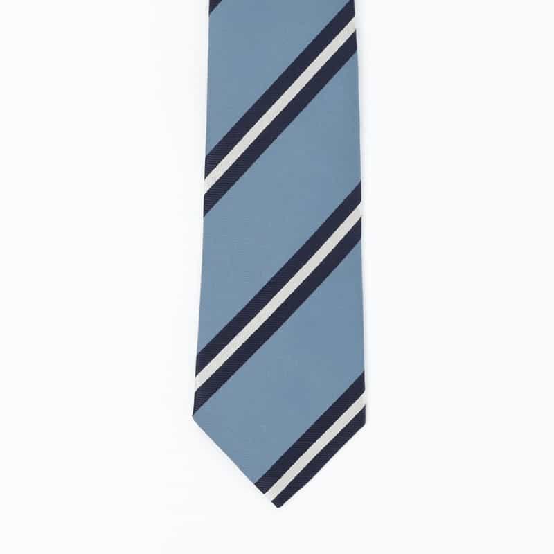 BARNEYS NEW YORK レジメンタル柄タイ BLUE