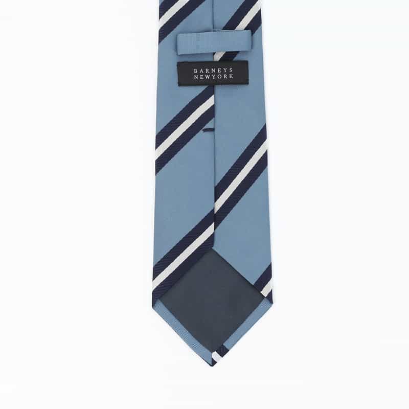 BARNEYS NEW YORK レジメンタル柄タイ BLUE