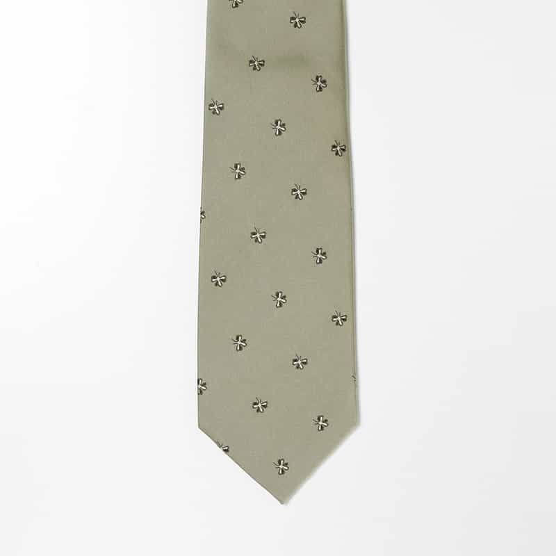 BARNEYS NEW YORK トリフォリオ柄タイ GRAY