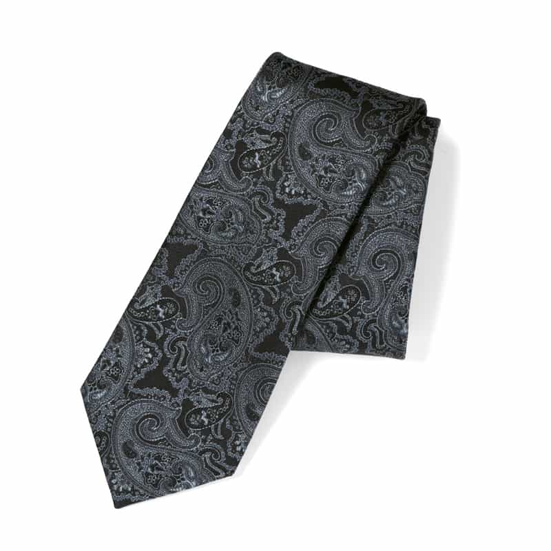 BARNEYS NEW YORK ペイズリー柄タイ NAVY