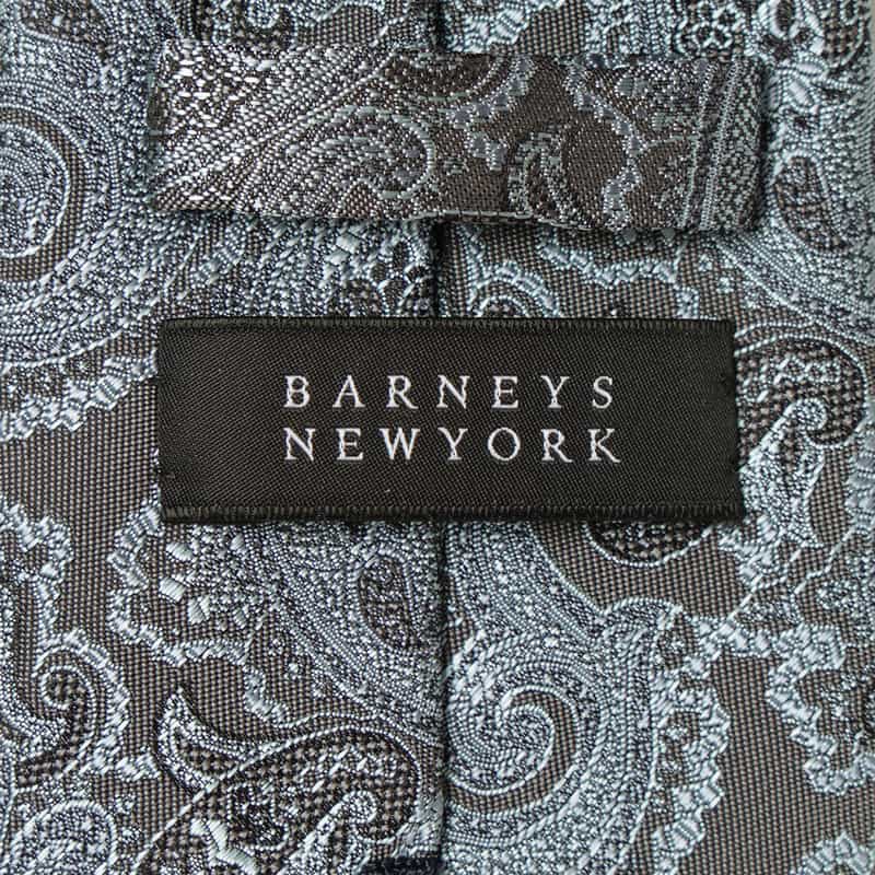 BARNEYS NEW YORK ペイズリー柄タイ GRAY