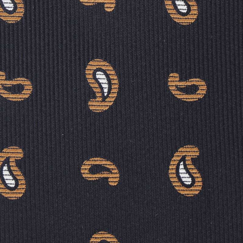 BARNEYS NEW YORK ペイズリー柄タイ NAVY