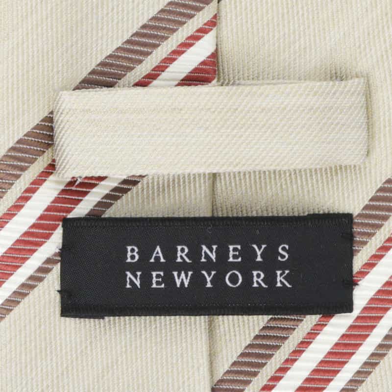 BARNEYS NEW YORK ストライプ柄タイ BEIGE