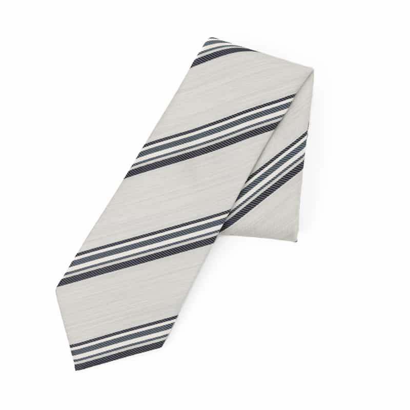 BARNEYS NEW YORK ストライプ柄タイ GRAY