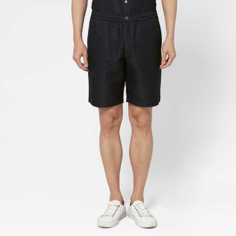 BARNEYS NEW YORK セットアップ ペイズリー柄ショーツ NAVY