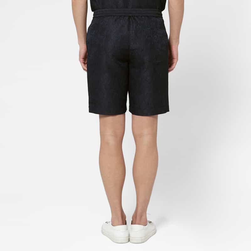 BARNEYS NEW YORK セットアップ ペイズリー柄ショーツ NAVY